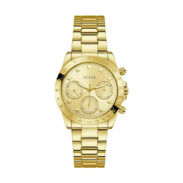 Guess Eclipse Γυναικείο Ρολόι 38mm Χρονογράφος Μπαταρίας με Χρυσό Μεταλλικό Μπρασελέ – GW0314L2