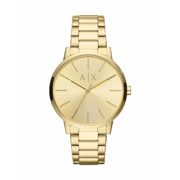 Armani Exchange Exchange Cayde Ανδρικό Ρολόι 42mm Μπαταρίας με Χρυσό Μεταλλικό Μπρασελέ – AX2707
