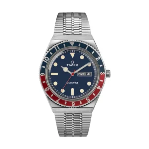 Timex Reissue Ανδρικό Ρολόι 38mm Μπαταρίας με Ασημί Μεταλλικό Μπρασελέ - TW2T80700