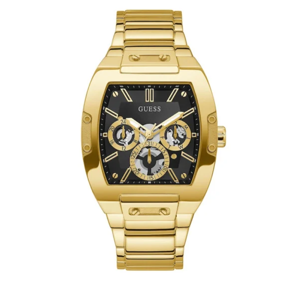 Guess Ανδρικό Ρολόι 43mm Χρονογράφος Μπαταρίας με Χρυσό Μεταλλικό Μπρασελέ – GW0456G1
