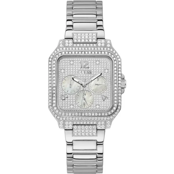 Guess Deco Damen Γυναικείο Ρολόι 36mm Μπαταρίας με Ασημί Μεταλλικό Μπρασελέ – GW0472L1
