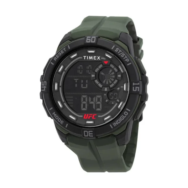 Timex Ufc Rush Ψηφιακό Ανδρικό Ρολόι 52mm Μπαταρίας με Πράσινο Καουτσούκ Λουράκι