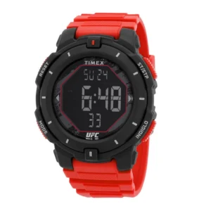 Timex Ψηφιακό Ανδρικό Ρολόι 50mm Μπαταρίας με Κόκκινο Καουτσούκ Λουράκι