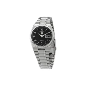 Seiko 5 Ανδρικό Ρολόι 34mm Αυτόματο με Ασημί Μεταλλικό Μπρασελέ - SNK063J5