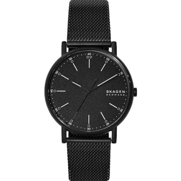 Skagen Signatur Ανδρικό Ρολόι 40mm Μπαταρίας με Μαύρο Μεταλλικό Μπρασελέ – SKW6579