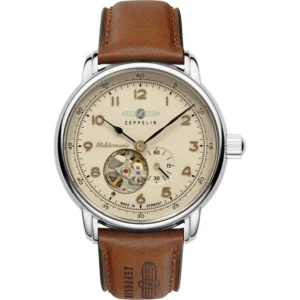 Ρολόι ZEPPELIN Mediterranee Automatic Brown Leather Strap - 9666-5