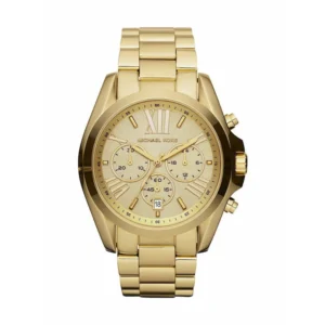 Michael Kors Bradshaw Γυναικείο Ρολόι 43mm Χρονογράφος Μπαταρίας με Χρυσό Μεταλλικό Μπρασελέ - MK5605