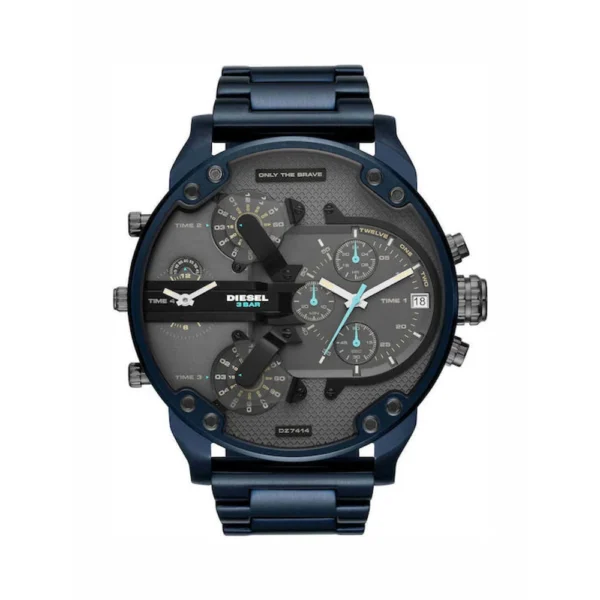 Diesel Mr Daddy 2.0 Ανδρικό Ρολόι 57mm Χρονογράφος Μπαταρίας με Μαύρο Μεταλλικό Μπρασελέ – DZ7414