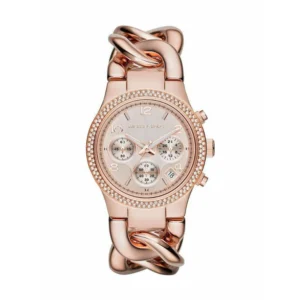 Michael Kors Runway Γυναικείο Ρολόι 38mm Χρονογράφος Μπαταρίας με Ροζ Χρυσό Μεταλλικό Μπρασελέ - MK3247