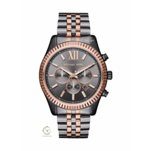Michael Kors Lexington Ανδρικό Ρολόι 45mm Χρονογράφος Μπαταρίας με Μαύρο Μεταλλικό Μπρασελέ - MK8561