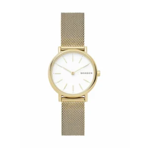 Skagen Γυναικείο Ρολόι 32mm Μπαταρίας με Χρυσό Μεταλλικό Μπρασελέ - SKW2693
