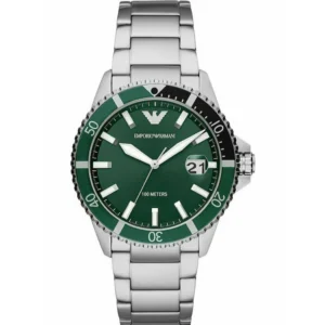Emporio Armani Mario Ανδρικό Ρολόι 42mm Μπαταρίας με Ασημί Μεταλλικό Μπρασελέ - AR11338