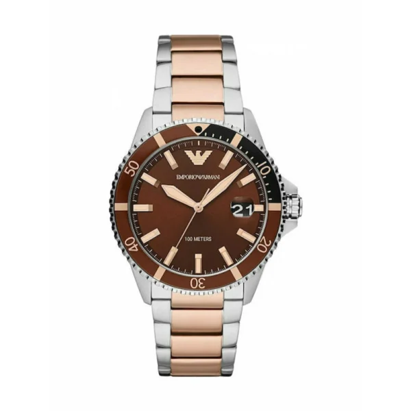 Emporio Armani Mario Ανδρικό Ρολόι 42mm Μπαταρίας με Μεταλλικό Μπρασελέ – AR11340