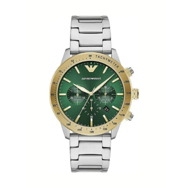 Emporio Armani Mario Ανδρικό Ρολόι 43mm Μπαταρίας με Ασημί Μεταλλικό Μπρασελέ – AR11454