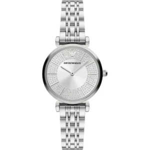 Emporio Armani Gianni T-Bar Γυναικείο Ρολόι 32mm Μπαταρίας με Ασημί Μεταλλικό Μπρασελέ - AR11445