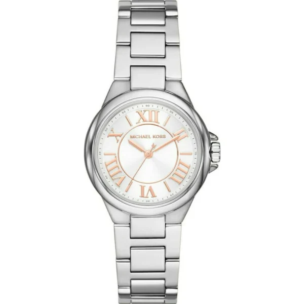 Michael Kors Camille Γυναικείο Ρολόι 33mm Μπαταρίας με Λευκό Μεταλλικό Μπρασελέ – MK7259