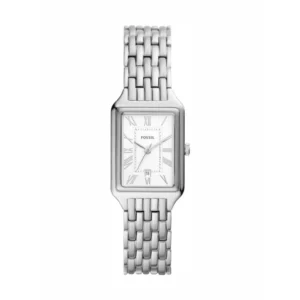 Fossil Raquel Γυναικείο Ρολόι 41mm Χρονογράφος Μπαταρίας με Ασημί Μεταλλικό Μπρασελέ - ES5221
