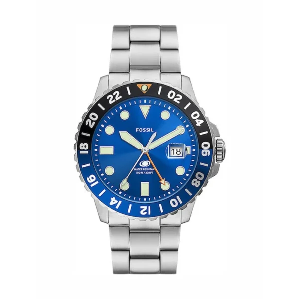 Fossil Ανδρικό Ρολόι 46mm Μπαταρίας με Μπλε Μεταλλικό Μπρασελέ – FS5991