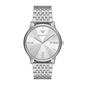 Emporio Armani Ανδρικό Ρολόι 42mm Μπαταρίας με Ασημί Μεταλλικό Μπρασελέ - AR11599