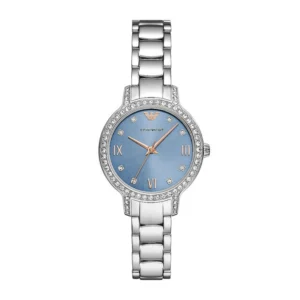 Emporio Armani Ανδρικό Ρολόι 32mm Μπαταρίας με Ασημί Μεταλλικό Μπρασελέ - AR11585