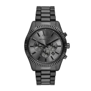 Michael Kors Lexington Ανδρικό Ρολόι 44mm Χρονογράφος Μπαταρίας με Μαύρο Μεταλλικό Μπρασελέ - MK9154