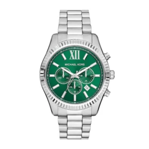 Michael Kors Lexington Γυναικείο Ρολόι 44mm Χρονογράφος Μπαταρίας με Ασημί Μεταλλικό Μπρασελέ - MK9152