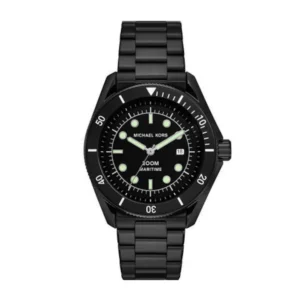 Michael Kors Maritime Ανδρικό Ρολόι 42mm Μπαταρίας με Μαύρο Μεταλλικό Μπρασελέ - MK9181