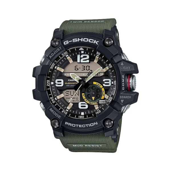 Casio G-Shock Master of G-Land Mudmaster Ανδρικό Ρολόι 55mm Χρονογράφος Μπαταρίας με Πράσινο Καουτσούκ Λουράκι – GG-1000-1A3ER