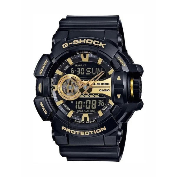 Casio G-Shock Ανδρικό Ρολόι 51mm Χρονογράφος Μπαταρίας με Μαύρο Καουτσούκ Λουράκι – GA-400GB-1A9ER
