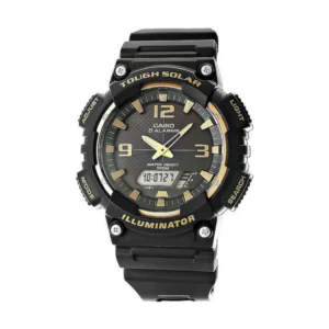 Casio Youth Ψηφιακό Ανδρικό Ρολόι 45mm Solar με Μαύρο / Μαύρο Καουτσούκ Λουράκι - AQ-S810W-1A3VDF