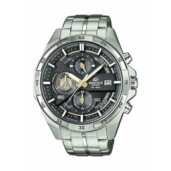 Casio Edifice Ανδρικό Ρολόι 48.7mm Χρονογράφος Μπαταρίας με Ασημί Μεταλλικό Μπρασελέ – EFR-556D-1AVUEF