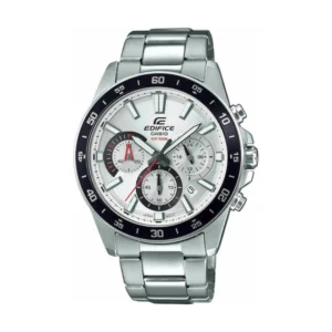 Casio Edifice Ανδρικό Ρολόι 44mm Χρονογράφος Μπαταρίας με Ασημί Μεταλλικό Μπρασελέ - EFV-570D-7AVUEF