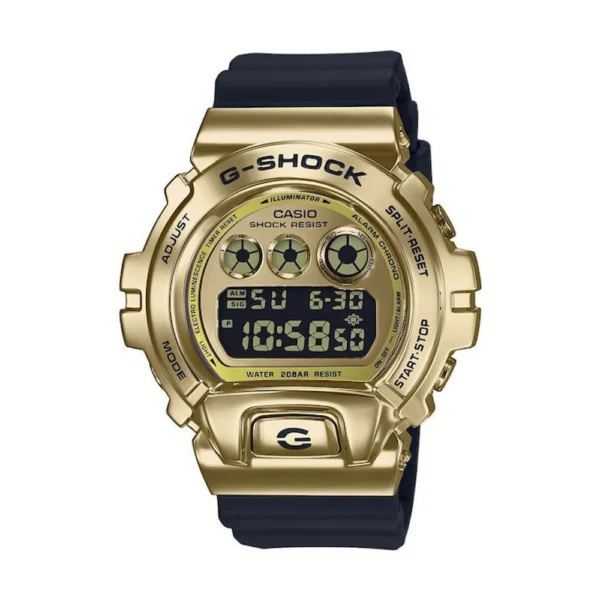 Casio G-Shock Ψηφιακό Ανδρικό Ρολόι 49.7mm Χρονογράφος Μπαταρίας με Μαύρο Καουτσούκ Λουράκι – GM-6900G-9ER
