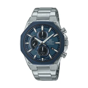 Casio Edifice Ανδρικό Ρολόι 44mm Χρονογράφος Solar με Ασημί Μεταλλικό Μπρασελέ - EFS-S570DB-2AUEF