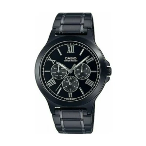 Casio Ανδρικό Ρολόι 41.5mm Μπαταρίας με Μαύρο Μεταλλικό Μπρασελέ - MTP-V300B-1A