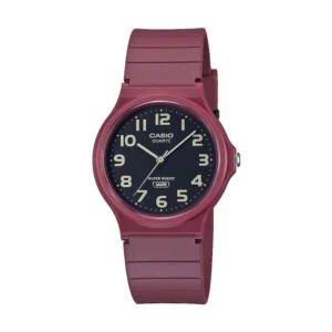 Casio Γυναικείο Ρολόι 34.9mm Μπαταρίας με Μπορντό Καουτσούκ Λουράκι - MQ-24UC-4BEF