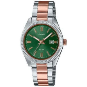 Casio Γυναικείο Ρολόι 30.2mm Μπαταρίας με Μεταλλικό Μπρασελέ - LTP-1302PRG-3AVEF