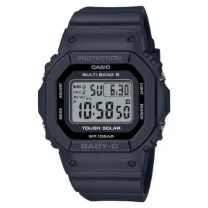 Casio Γυναικείο Ρολόι 37.9mm Μπαταρίας με Μαύρο Καουτσούκ Λουράκι - BGD-5650-1ER