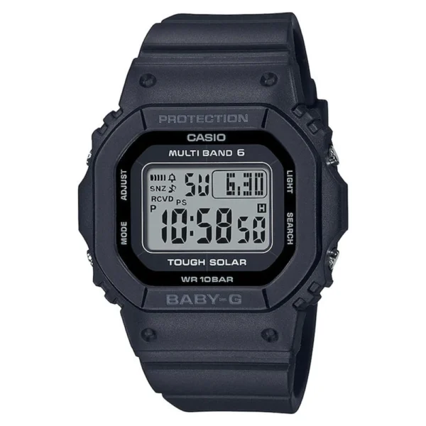 Casio Γυναικείο Ρολόι 37.9mm Μπαταρίας με Μαύρο Καουτσούκ Λουράκι – BGD-5650-1ER