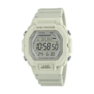 Casio Ψηφιακό Γυναικείο Ρολόι 37.6mm Χρονογράφος Μπαταρίας με Λευκό Καουτσούκ Λουράκι - LWS-2200H-8AVEF