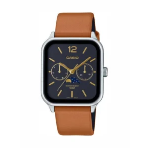 Casio Ανδρικό Ρολόι Χρονογράφος Μπαταρίας με Καφέ Δερμάτινο Λουράκι - MTP-M305L-1AVDF