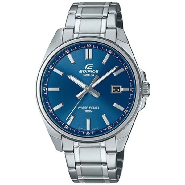 Casio Edifice Ανδρικό Ρολόι 42.6mm Χρονογράφος Μπαταρίας με Ασημί / Ασημί Μεταλλικό Μπρασελέ