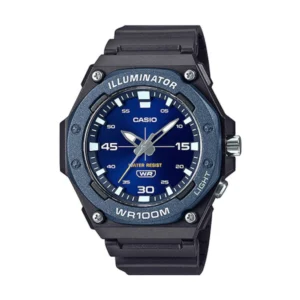 Casio Collection Γυναικείο Ρολόι 48mm Μπαταρίας με Μαύρο Καουτσούκ Λουράκι - MW-620H-2AVDF