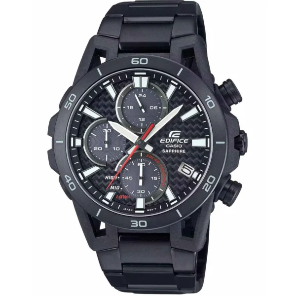 Ρολόι CASIO Edifice Solar Chronograph Black Stainless Steel Bracelet – EFS-S640DC-1AVUEF