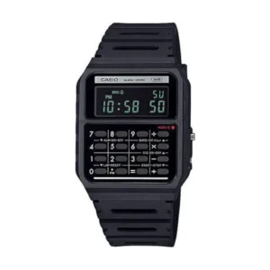 Casio Ψηφιακό Ανδρικό Ρολόι Χρονογράφος Μπαταρίας με Μαύρο Καουτσούκ Λουράκι - CA-53WB-1BEF