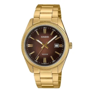 Casio Ανδρικό Ρολόι Μπαταρίας με Χρυσό Μεταλλικό Μπρασελέ - MTP-1302PGC-5AVEF