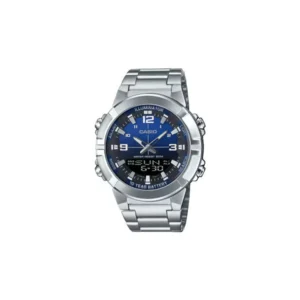 Casio Ανδρικό Ρολόι Μπαταρίας με Ασημί Μεταλλικό Μπρασελέ - AMW-870DA-2A1VDF