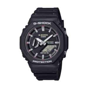 Casio Ανδρικό Ρολόι Μπαταρίας με Μαύρο Καουτσούκ Λουράκι - GA-2100RL-1A