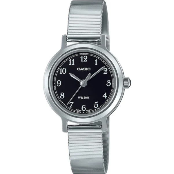 Casio Collection Γυναικείο Ρολόι 28mm Μπαταρίας με Μαύρο Μεταλλικό Μπρασελέ – LTP-B170D-1BVDF