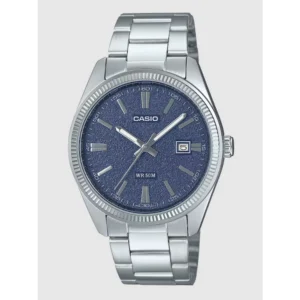 Casio Ανδρικό Ρολόι Μπαταρίας με Ασημί Μεταλλικό Μπρασελέ - MTP-1302DA-2A1VDF